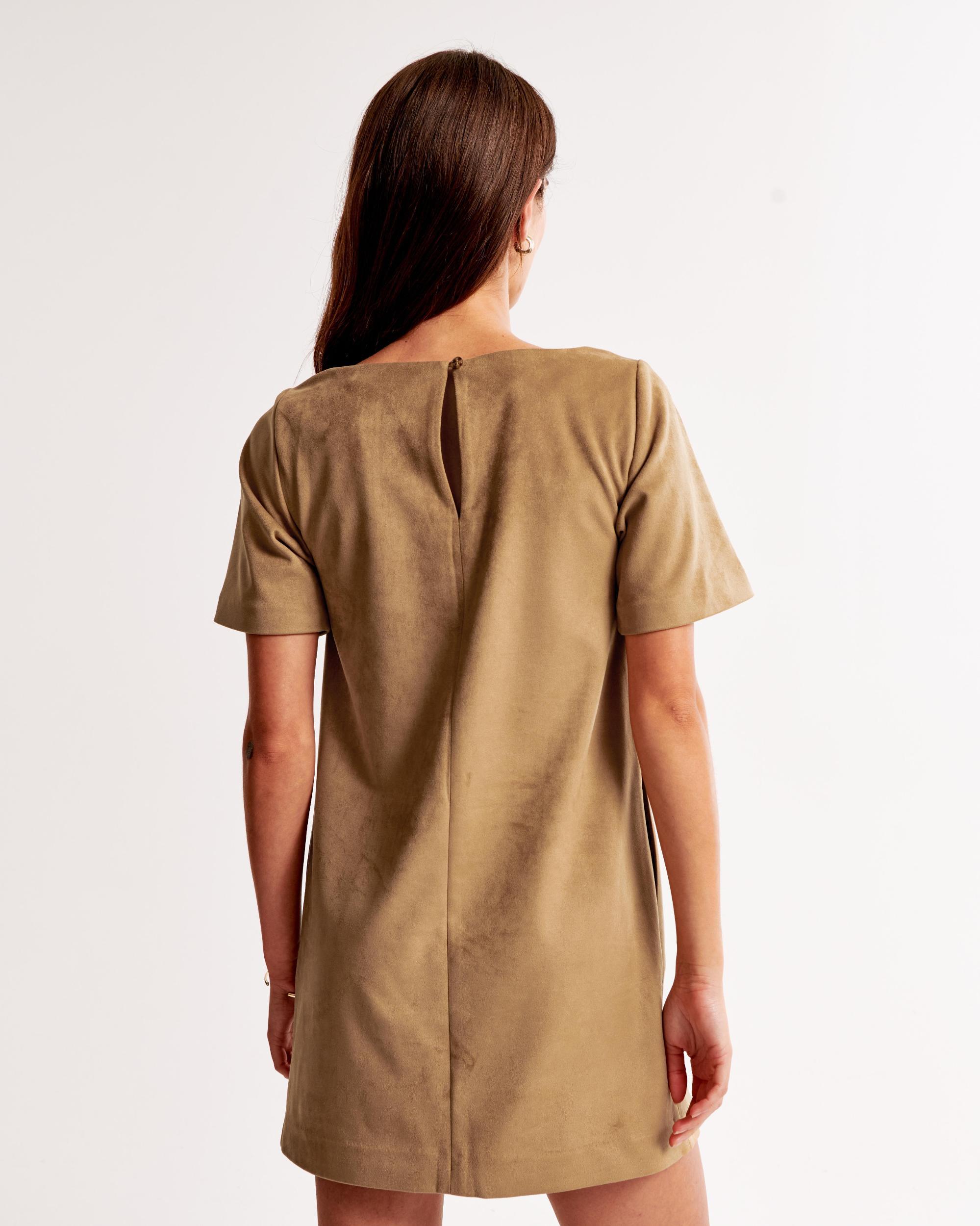 Faux Suede T-Shirt Mini Dress Product Image
