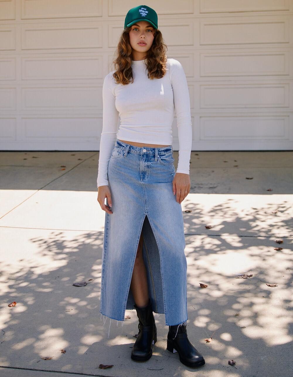 TILLYS Mock Neck Womens Long Sleeve Tee - ROSE Product Image