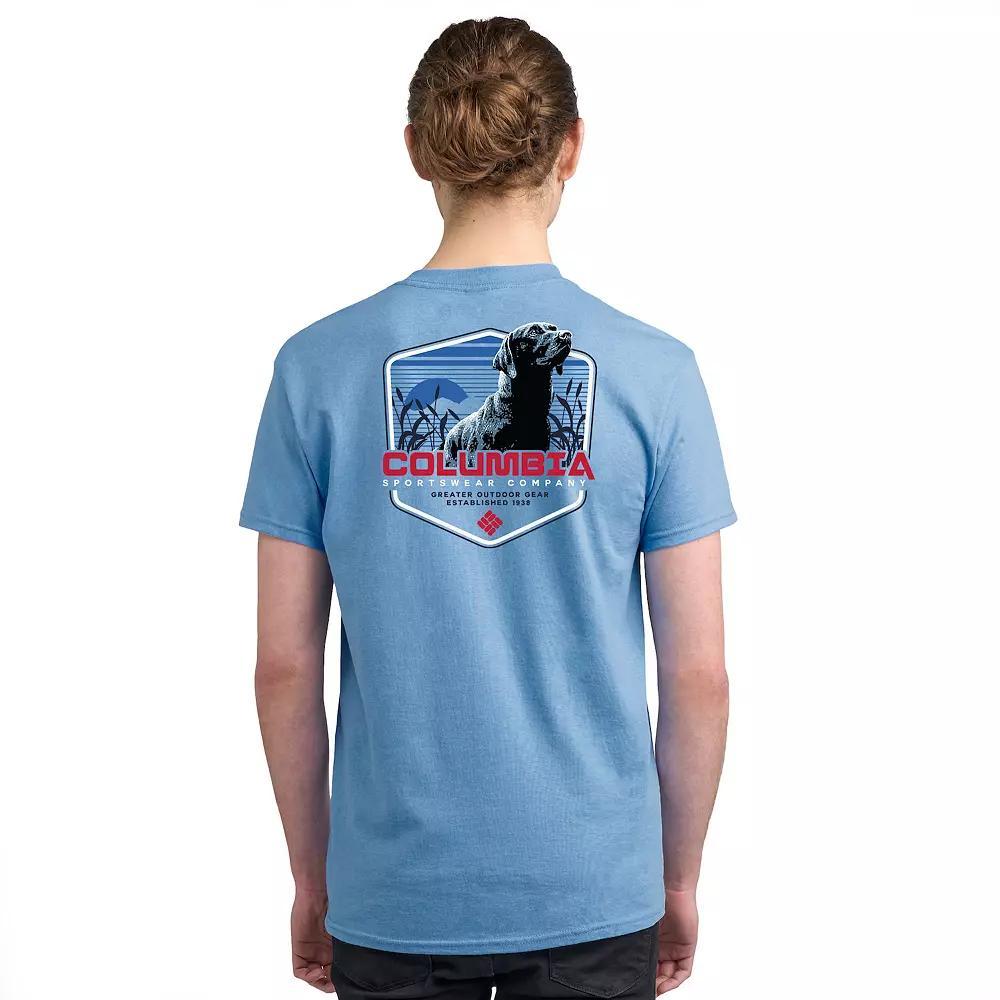 Men's Columbia Short Sleeve Graphic Tee, Size: XXL, Blue Dog Product Image
