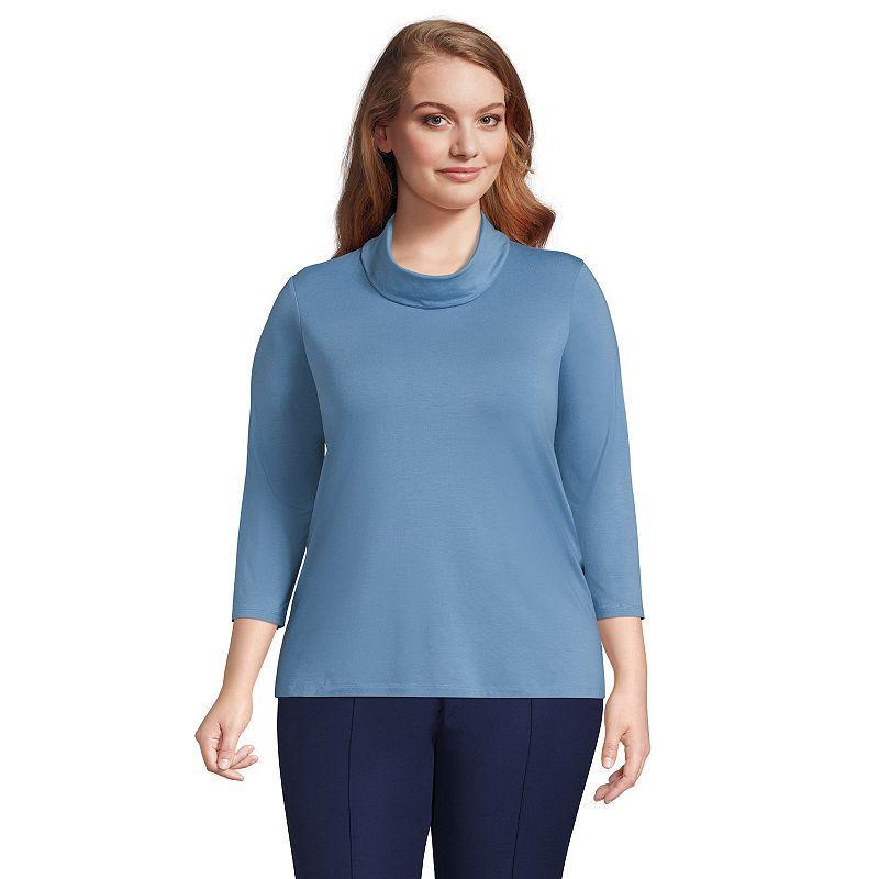 Plus Size Lands' End Lightweight Jersey Cowl Neck Top, Women's, Size: 2XL, White Product Image