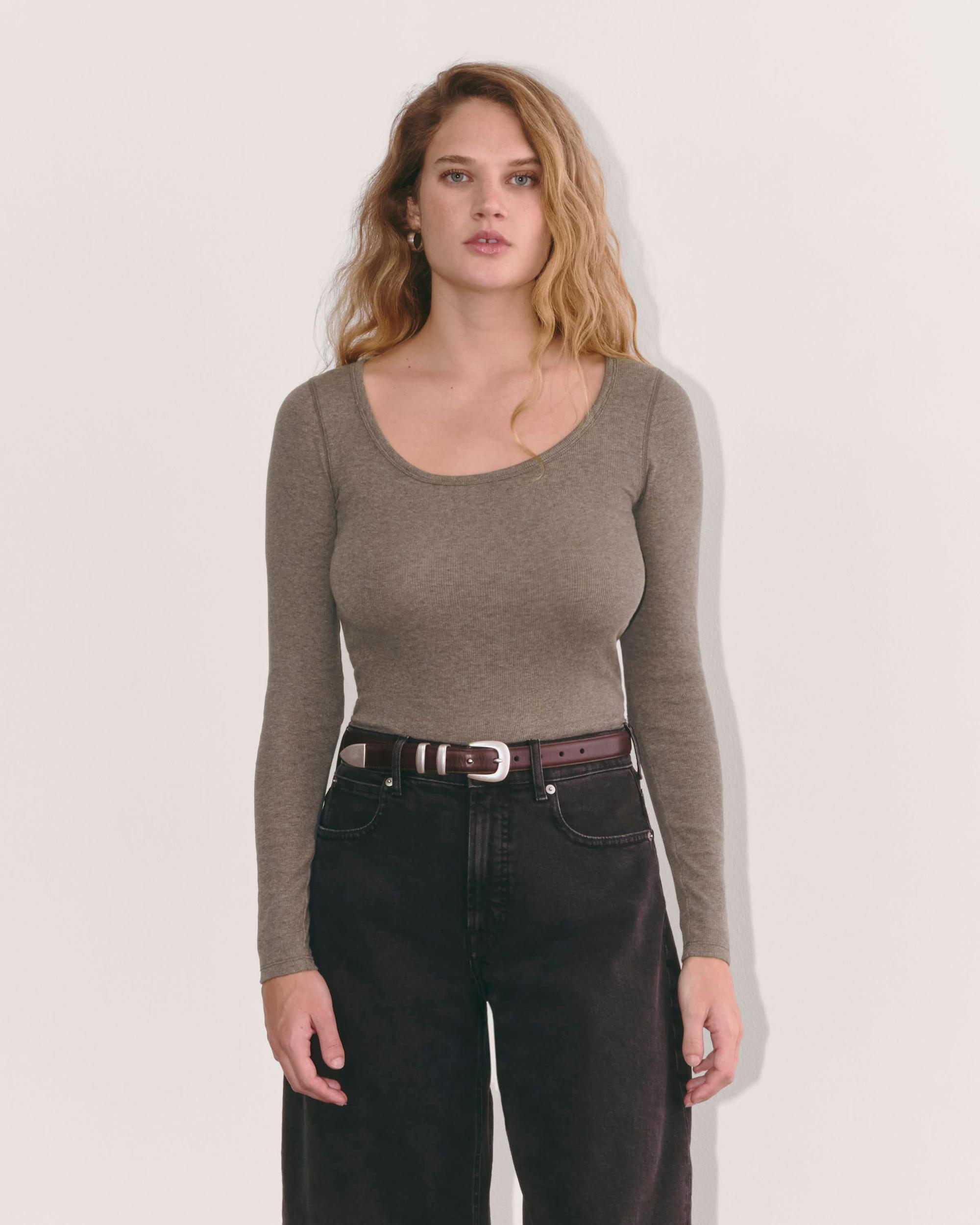Womens Luxe Rib Long-Sleeve Scoop-Neck T-Shirt by Everlane Product Image