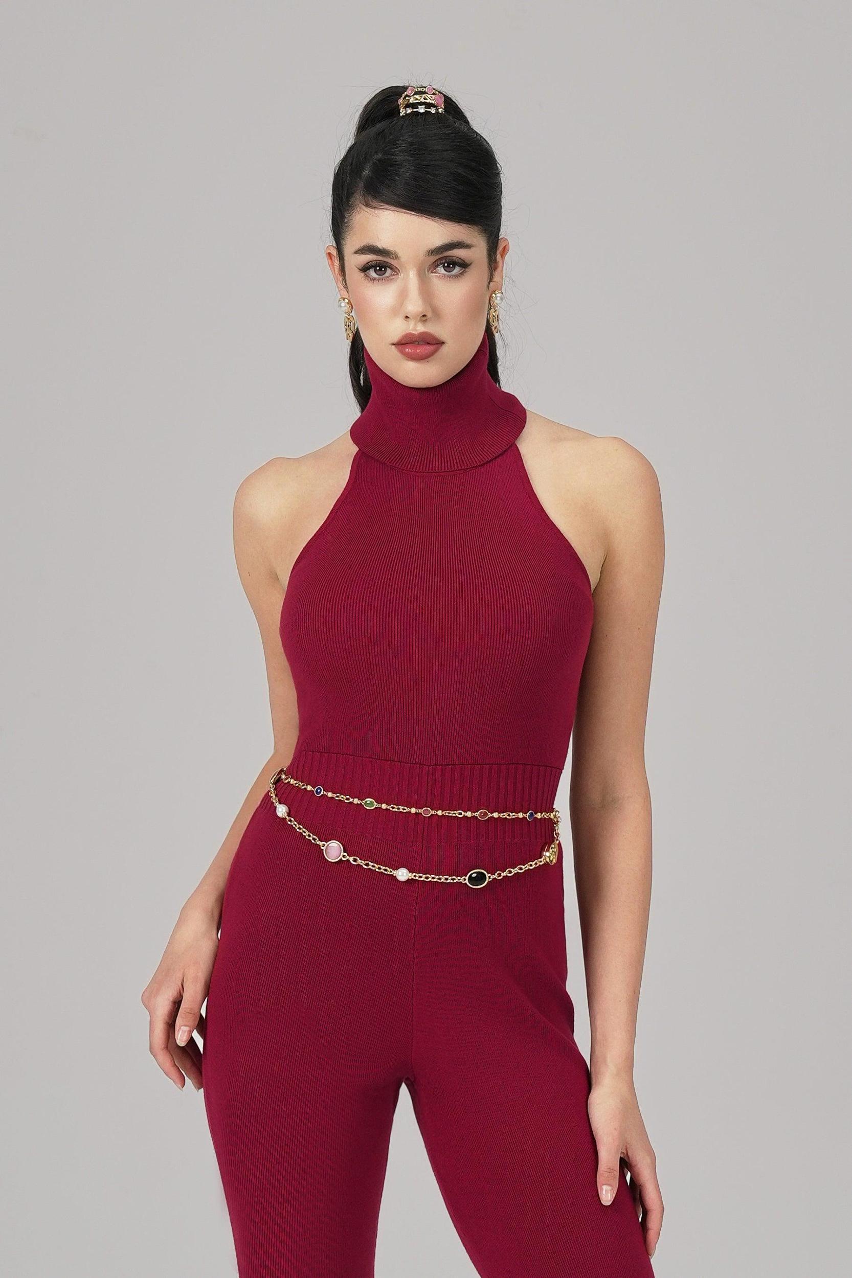 Gwen Jumpsuit (Red) Product Image
