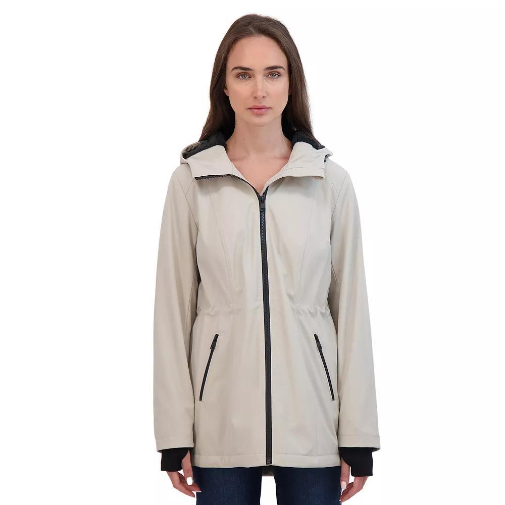 Women's Sebby Collection Sport Cozy Lined Softshell Anorak Jacket, Size: XL, Grey Product Image