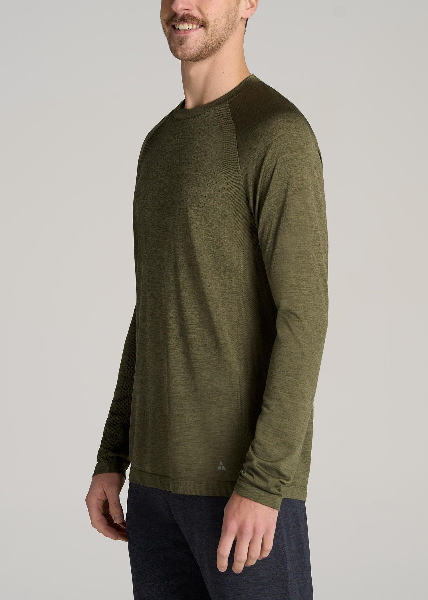 A.T. Performance MODERN-FIT Raglan Shirt for Tall Men in Olive Mix Product Image