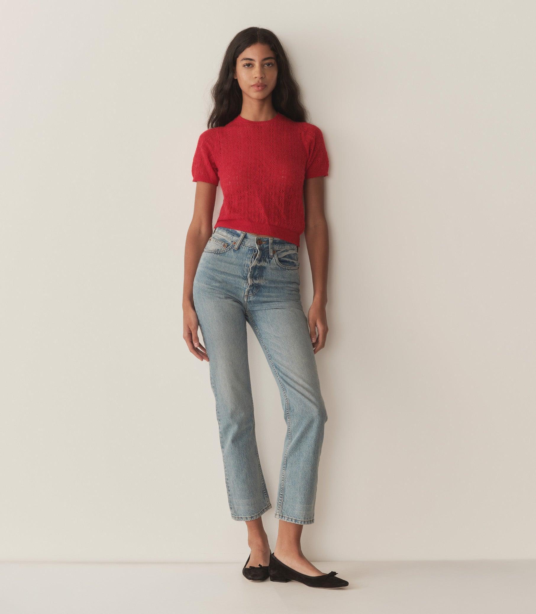 MONICA SWEATER -- CHERRY RED Product Image
