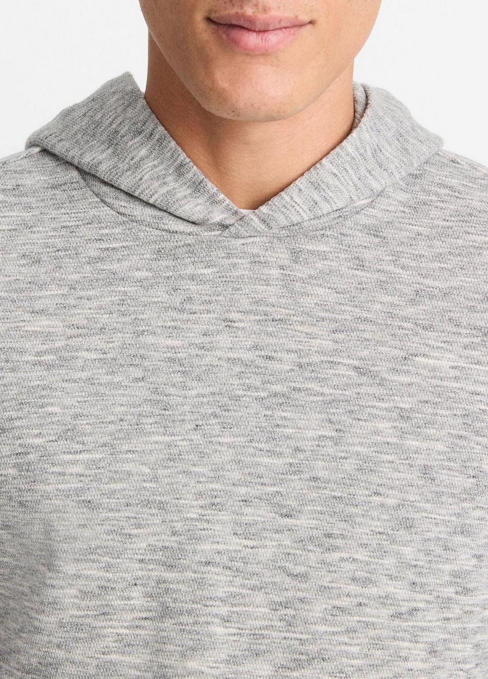 Mens Space-Dye Cotton-Blend Hoodie, Black/off White, Size XL Vince Product Image