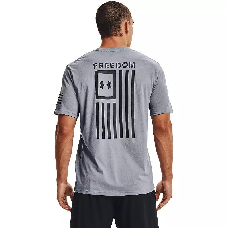 Big & Tall Under Armour Freedom Flag Tee, Men's, Size: 3XL, Black Gray Product Image