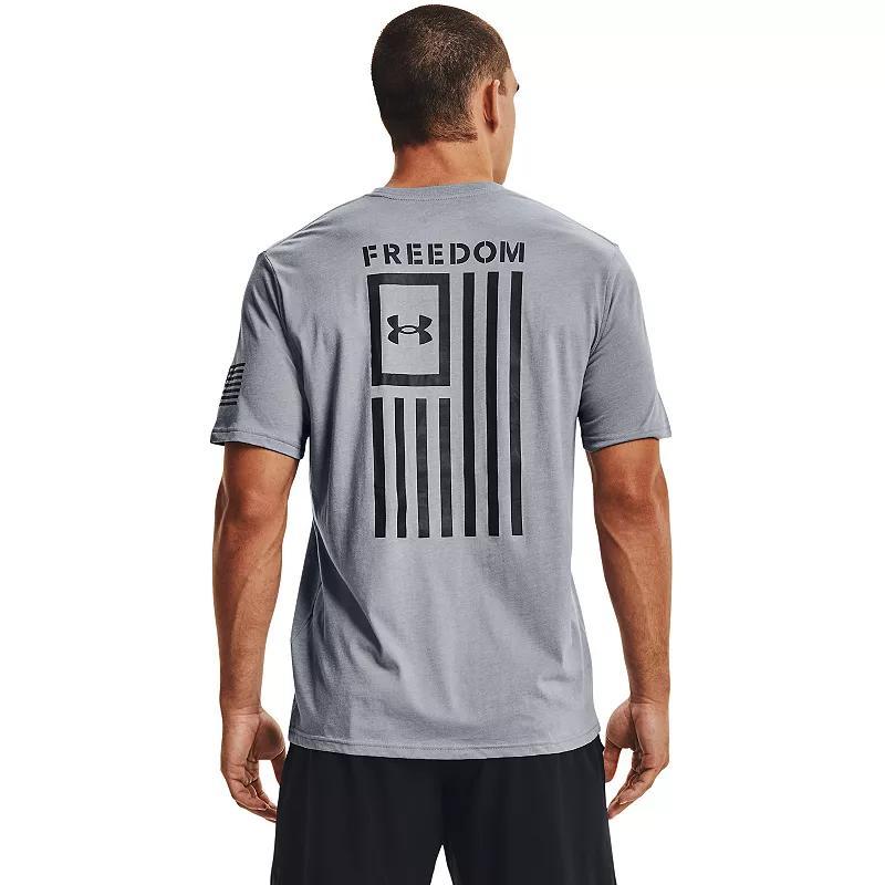 Big & Tall Under Armour Freedom Flag Tee, Men's, Size: 3XL, Black Gray Product Image
