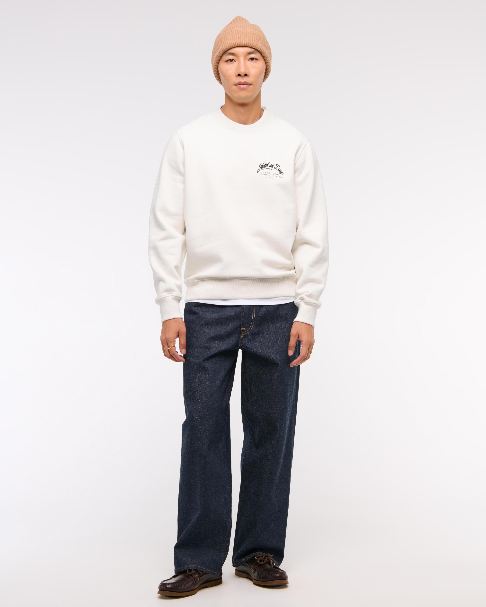 Premium Heavyweight Graphic Crew Sweatshirt Product Image
