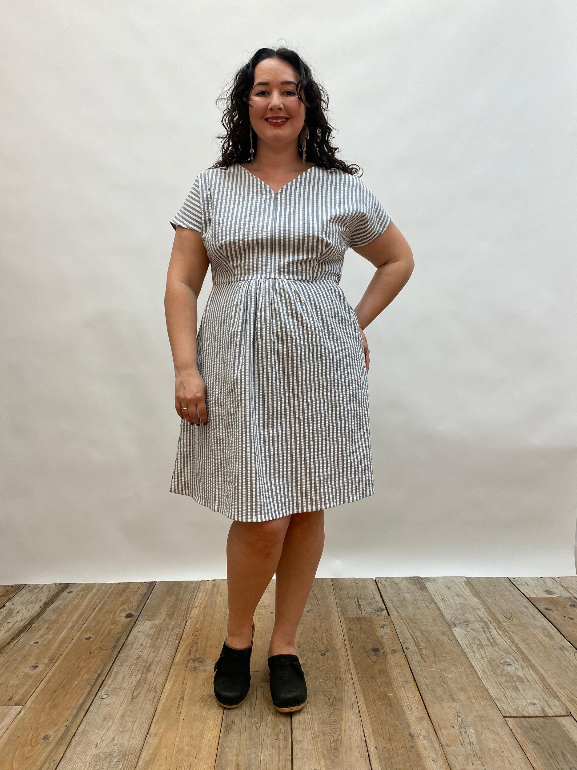 Dolman Dress in Seersucker Product Image