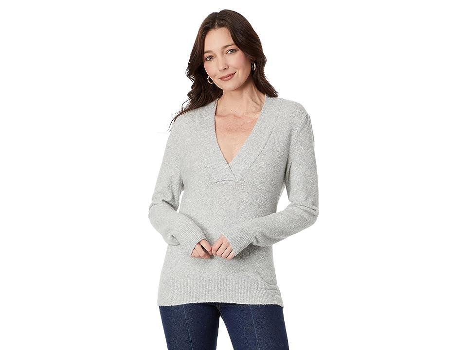 Lilla P Long Sleeve Crossed V-Neck Sweater Women's Clothing Product Image