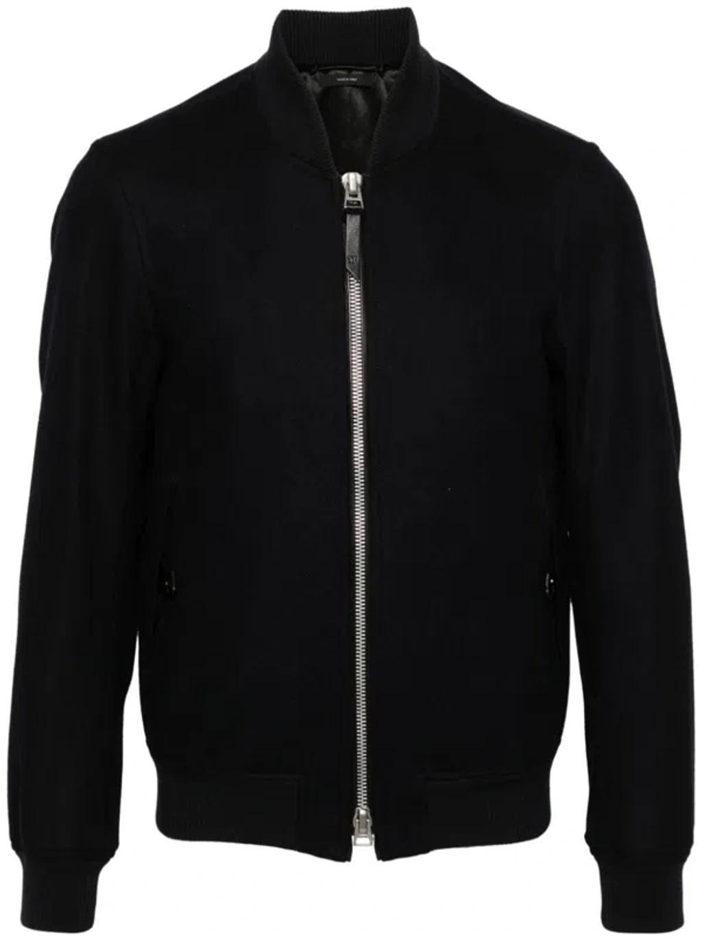 wool felt bomber jacket Product Image