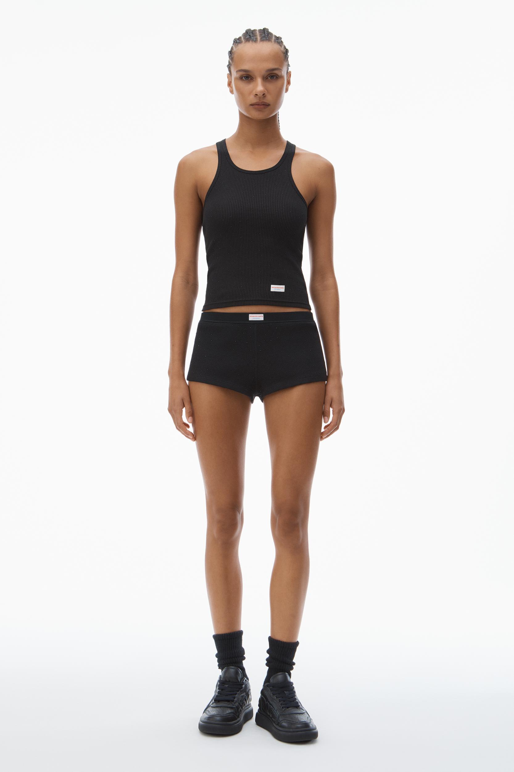 Crysal Hotfix Cami Dress In Waffle Knit Product Image
