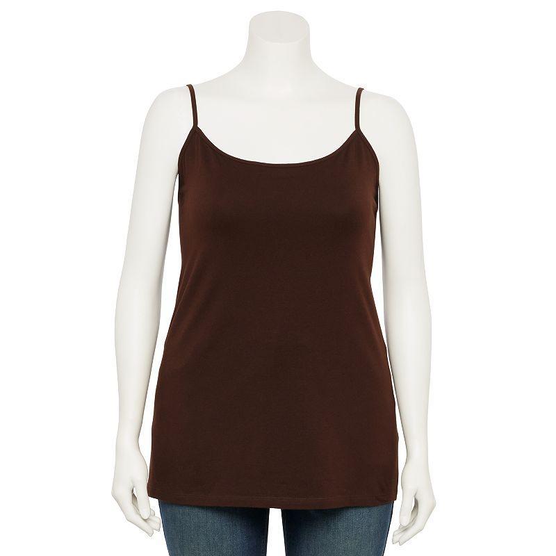 Plus Size Sonoma Goods For Life® Spaghetti Strap Cami, Women's, Size: 1XL, Lea Pink Product Image