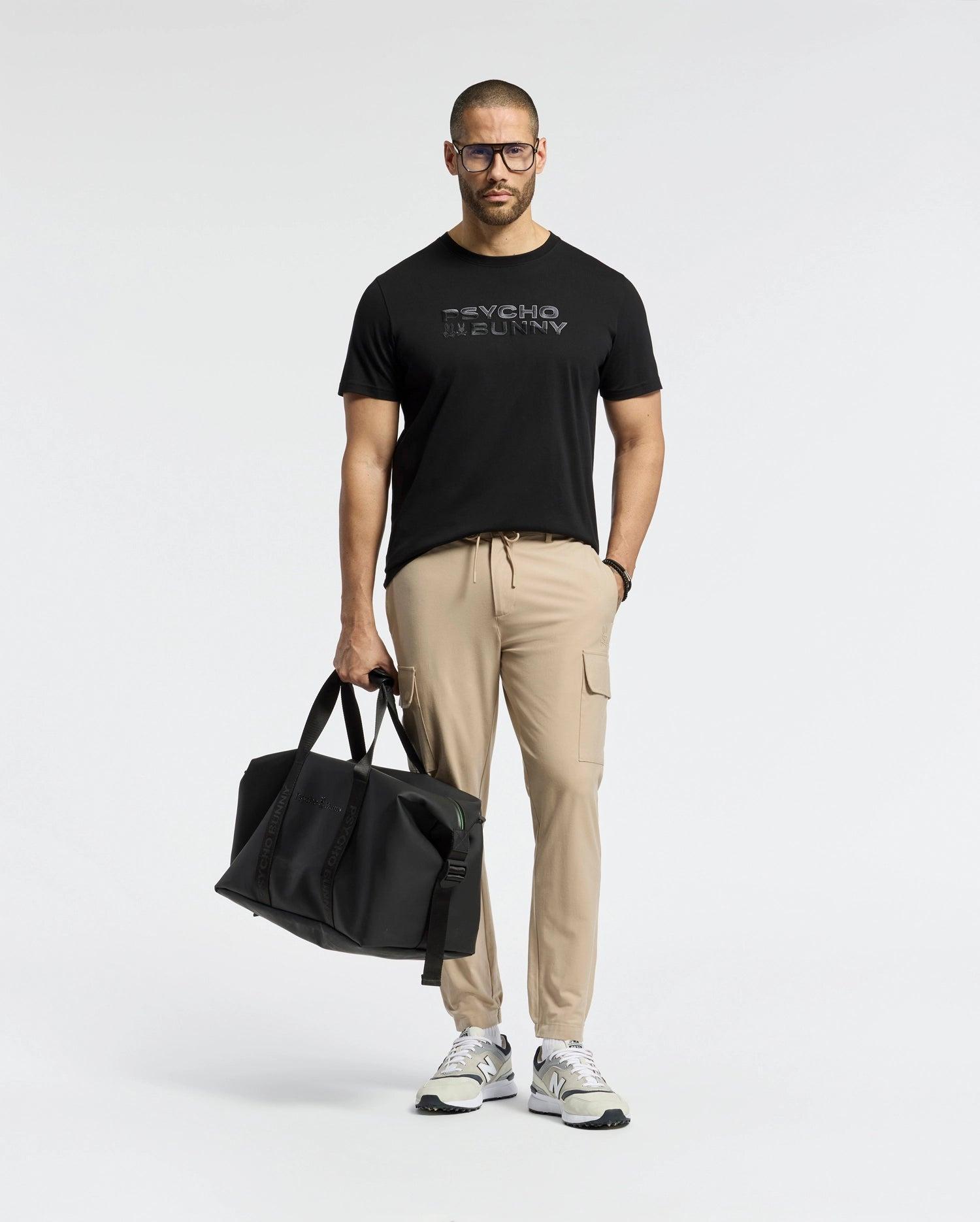 Men's Berni Embroidered Wordmark Graphic Tee 001 BLACK / XXL Product Image