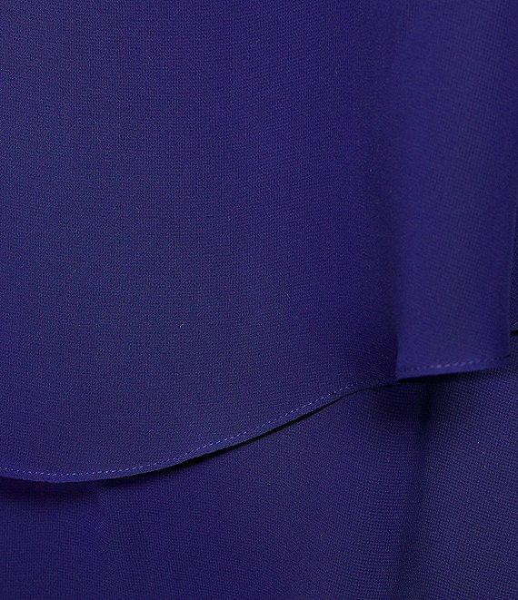 Ignite Evenings Plus Size Scoop Neck Double Tier Overlay Jumpsuit Product Image