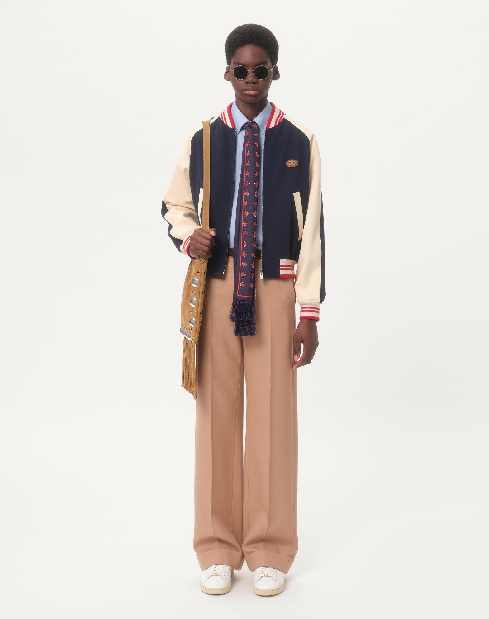Single-Breasted Cotton And Wool Coat With Vichy Pattern Product Image
