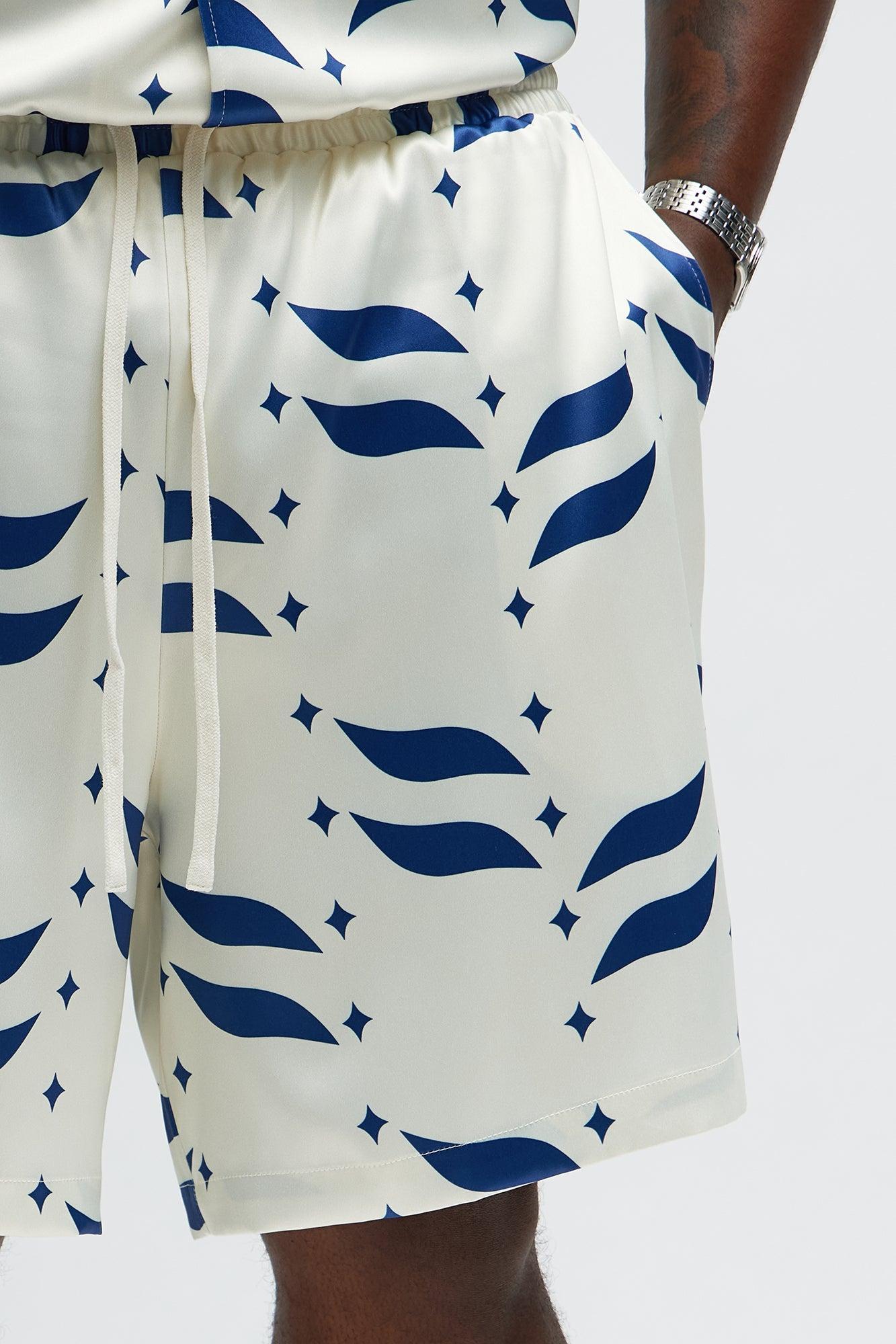 Relaxed Star Panel Short - Cream/combo Product Image