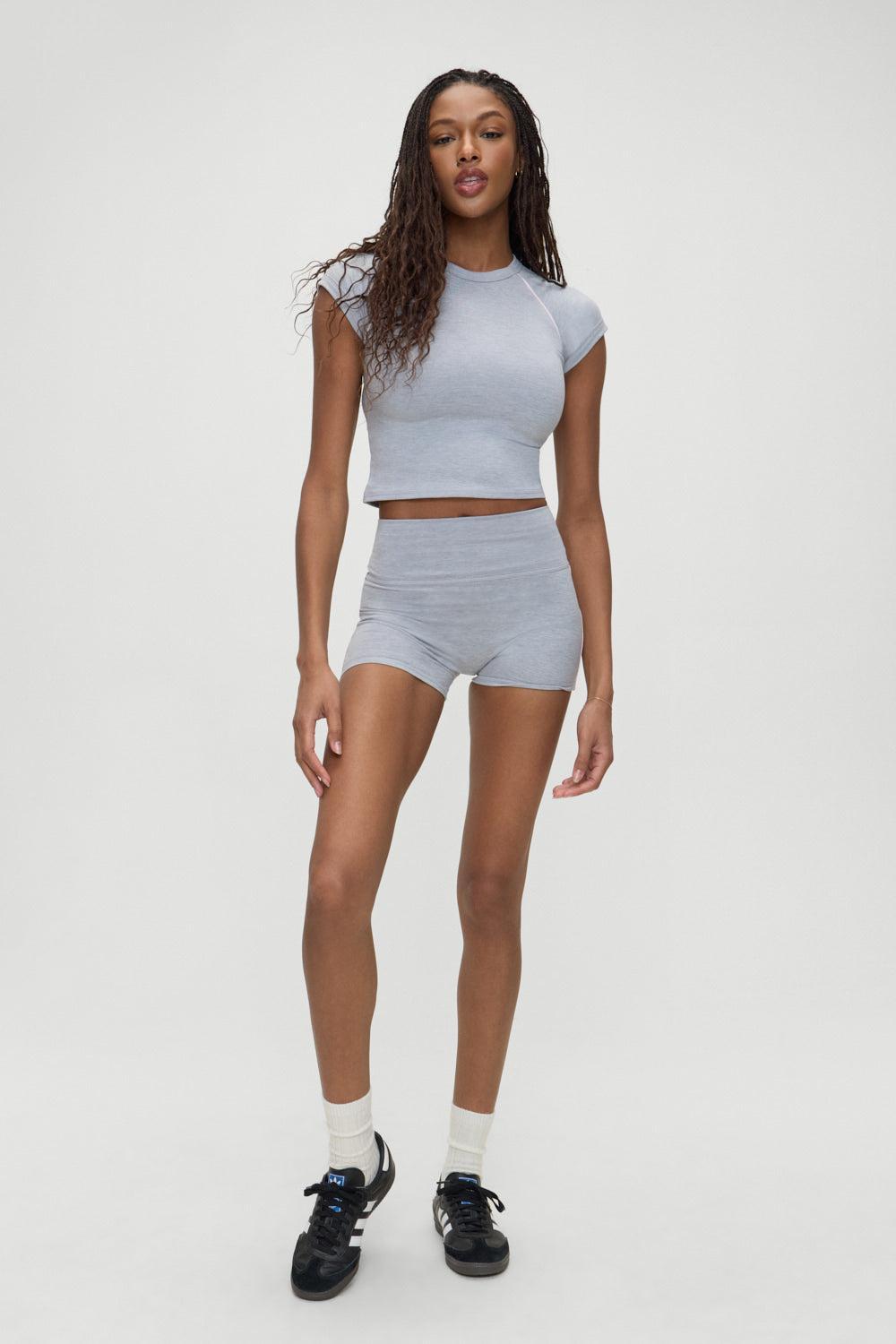 Track Star Yoga Shorts - Sunset Match Product Image
