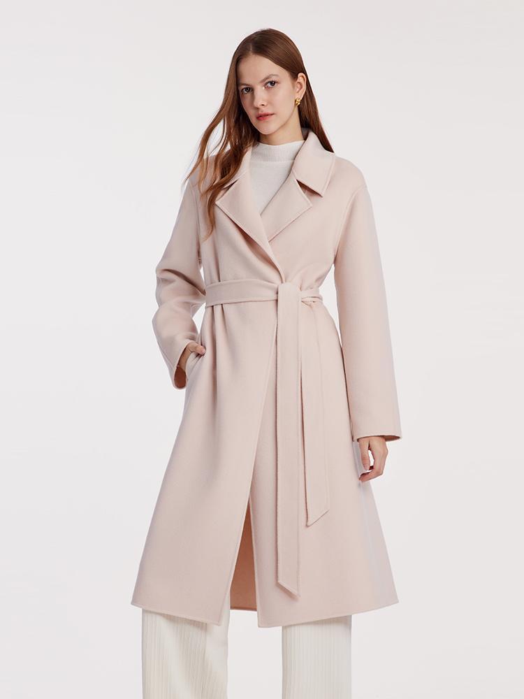 Pure Cashmere Double-Faced Women Coat With Belt Product Image