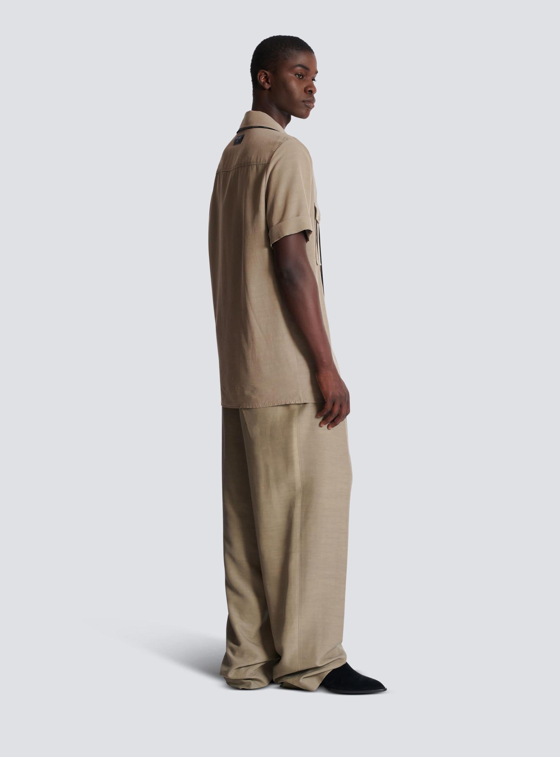 Cupro pyjama shirt with pockets Product Image