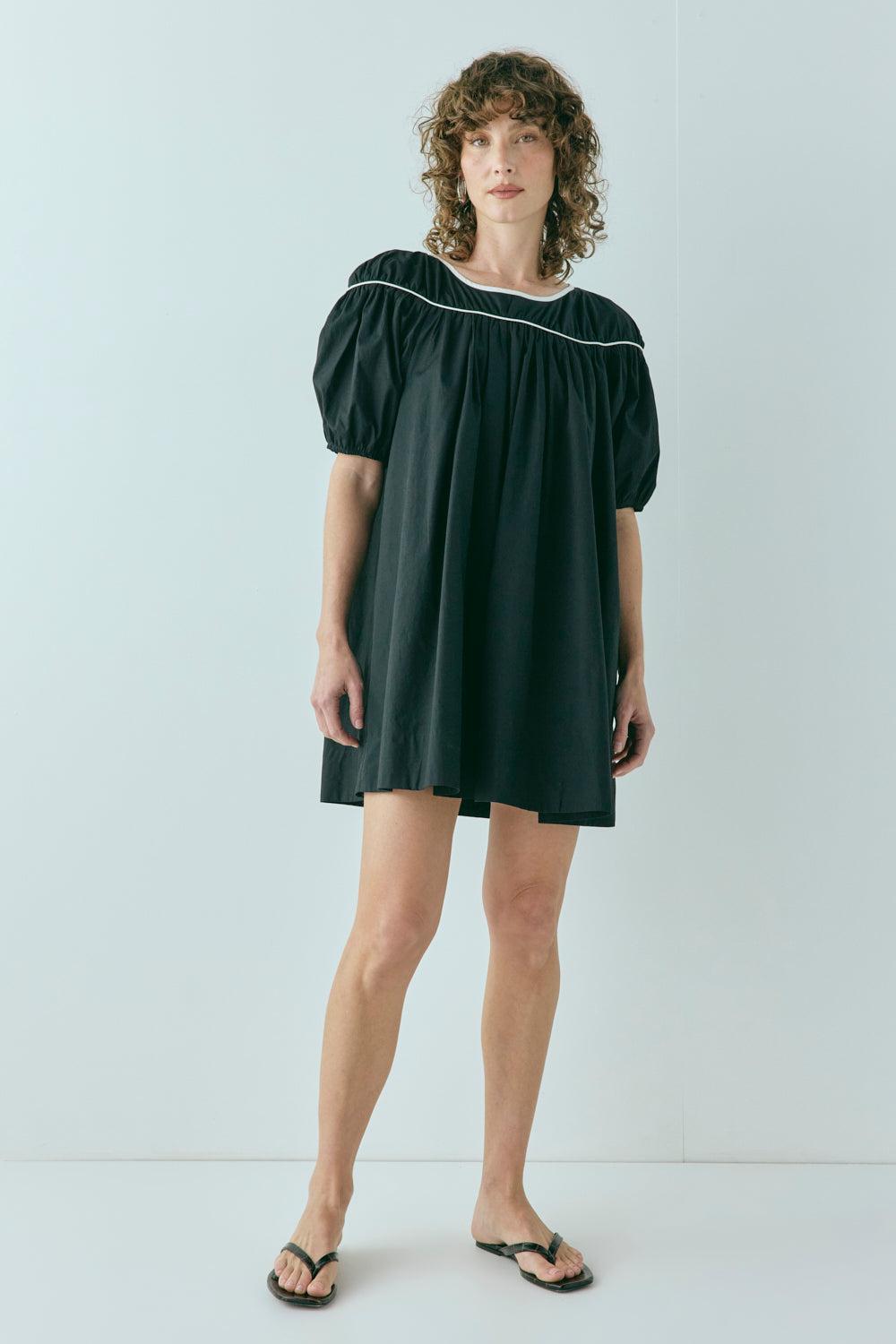 Leila Smock Mini Dress Black Product Image