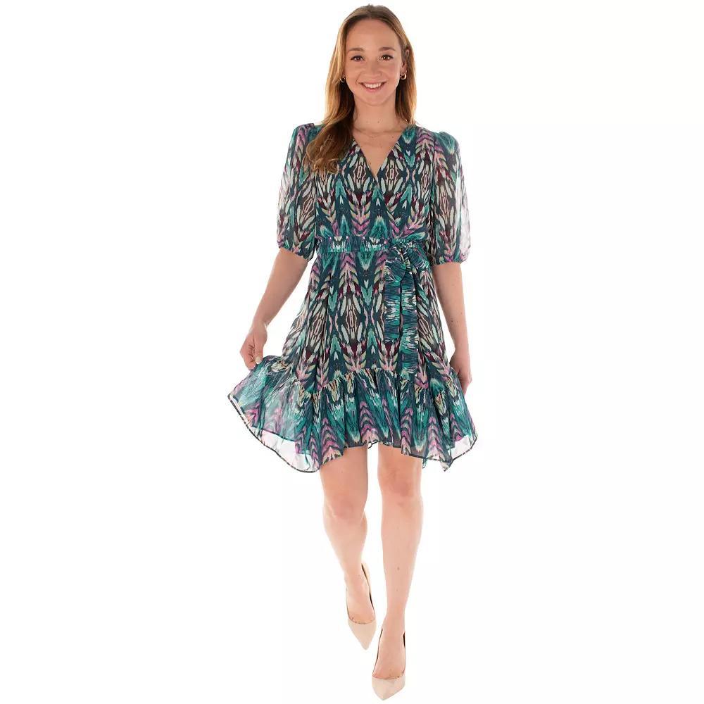 Womens Maison Tara Hanky Hem Fit & Flair Dress Blue Team Product Image
