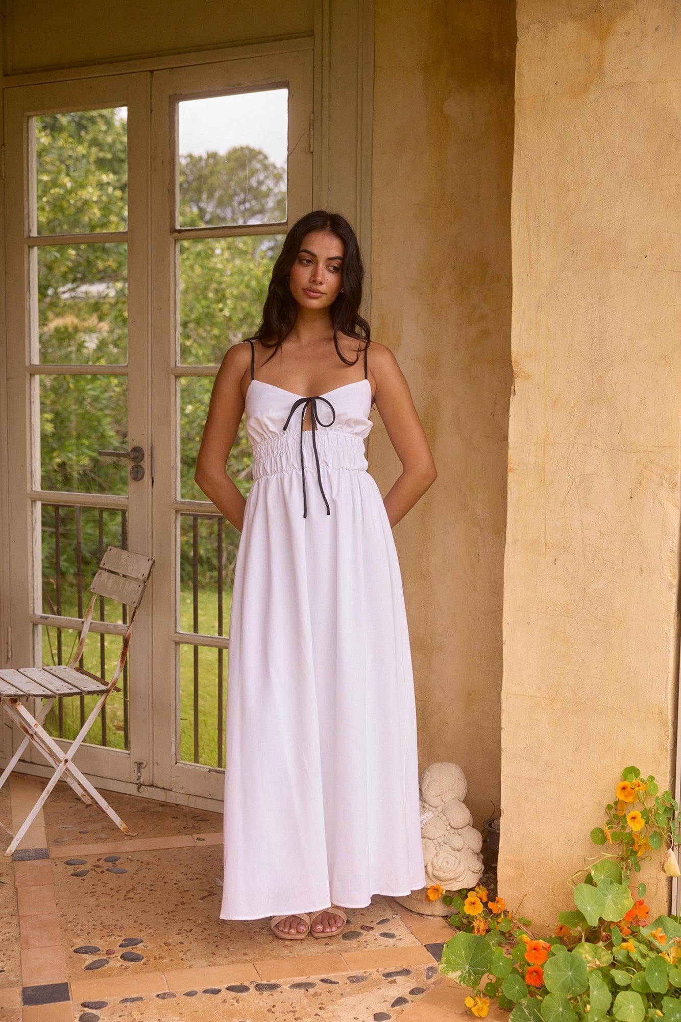 Fleeting Moments Maxi Dress White Product Image