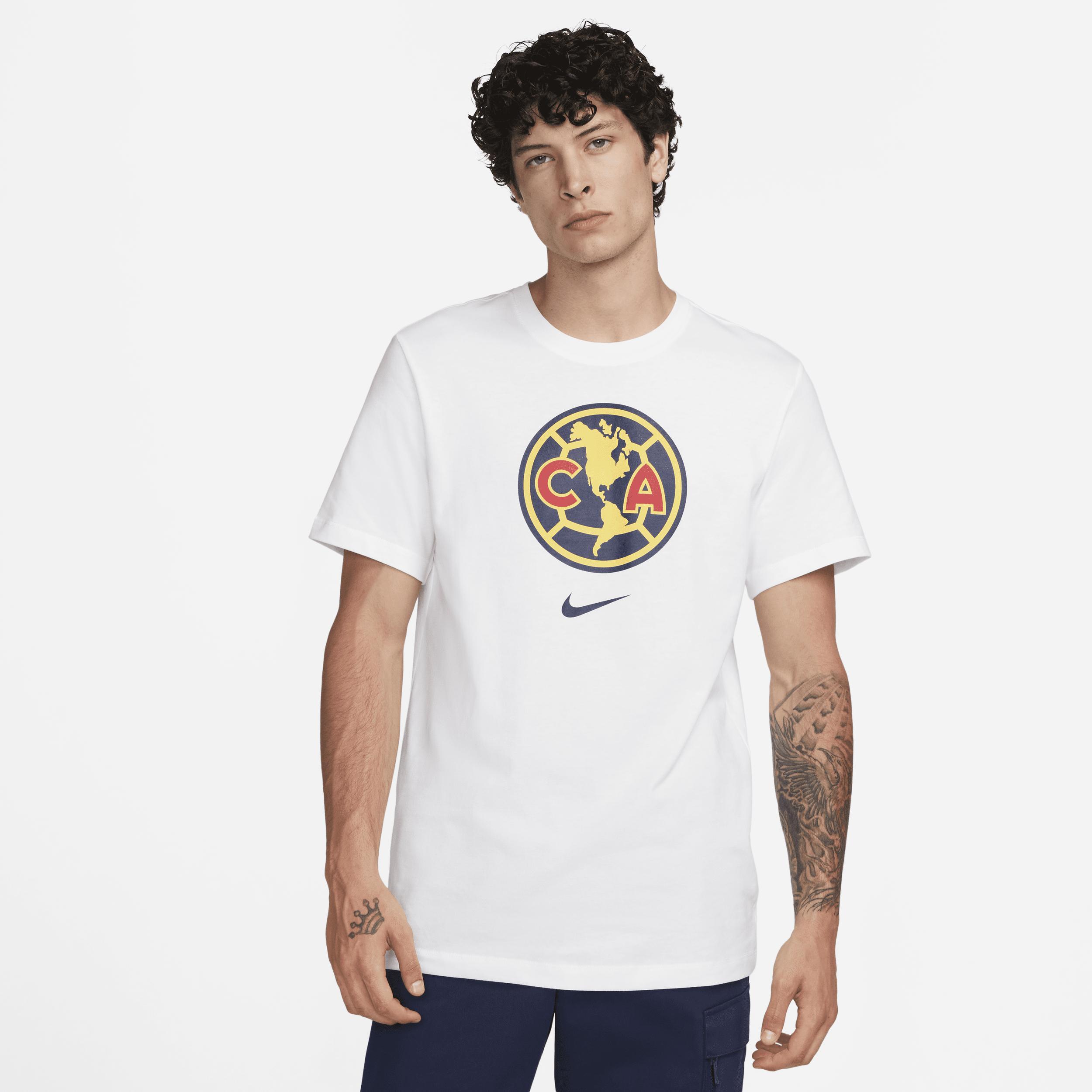 Men's Nike White Club America Crest T-Shirt, Size: Small, Caf White Product Image