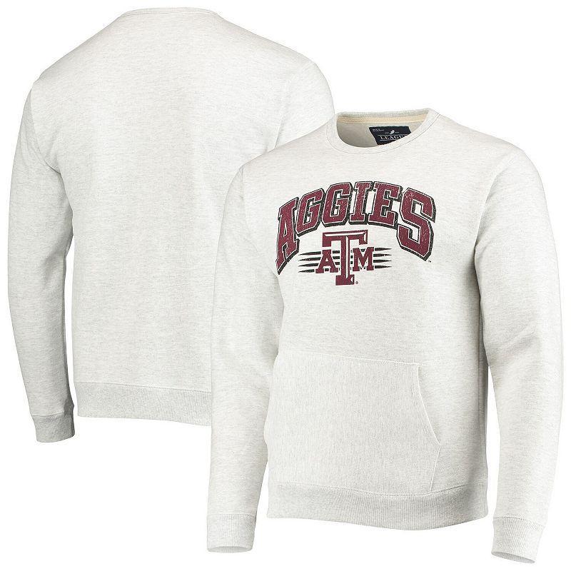 Men's League Collegiate Wear Heathered Gray Texas A&M Aggies Upperclassman Pocket Pullover Sweatshirt, Size: 2XL, Grey Product Image