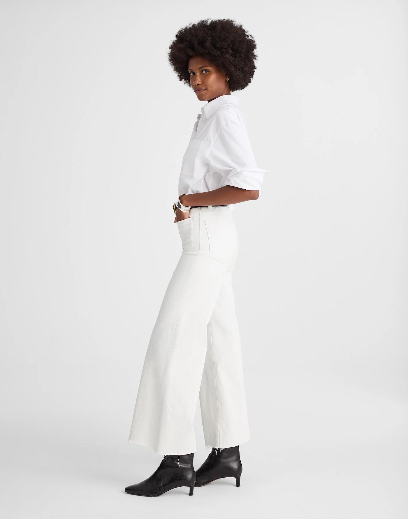 Flared Wide-Leg Crop Jeans Product Image