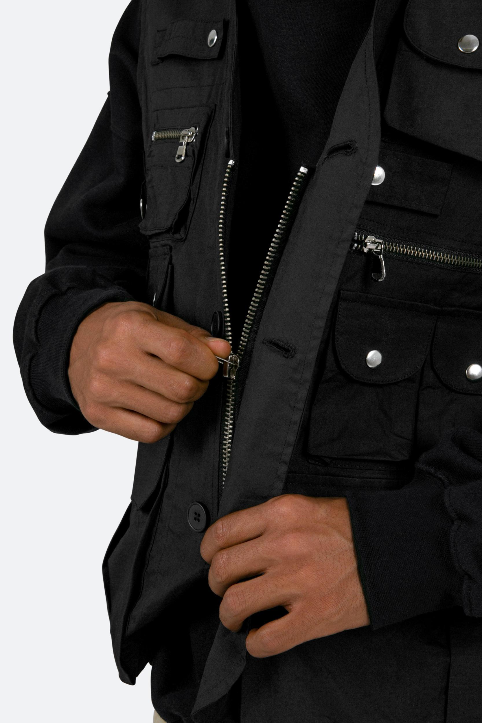 Vintage Cargo Vest - Black Product Image