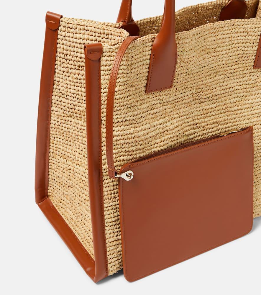 CHRISTIAN LOUBOUTIN By My Side E/w Large Raffia Tote Bag In Beige Product Image