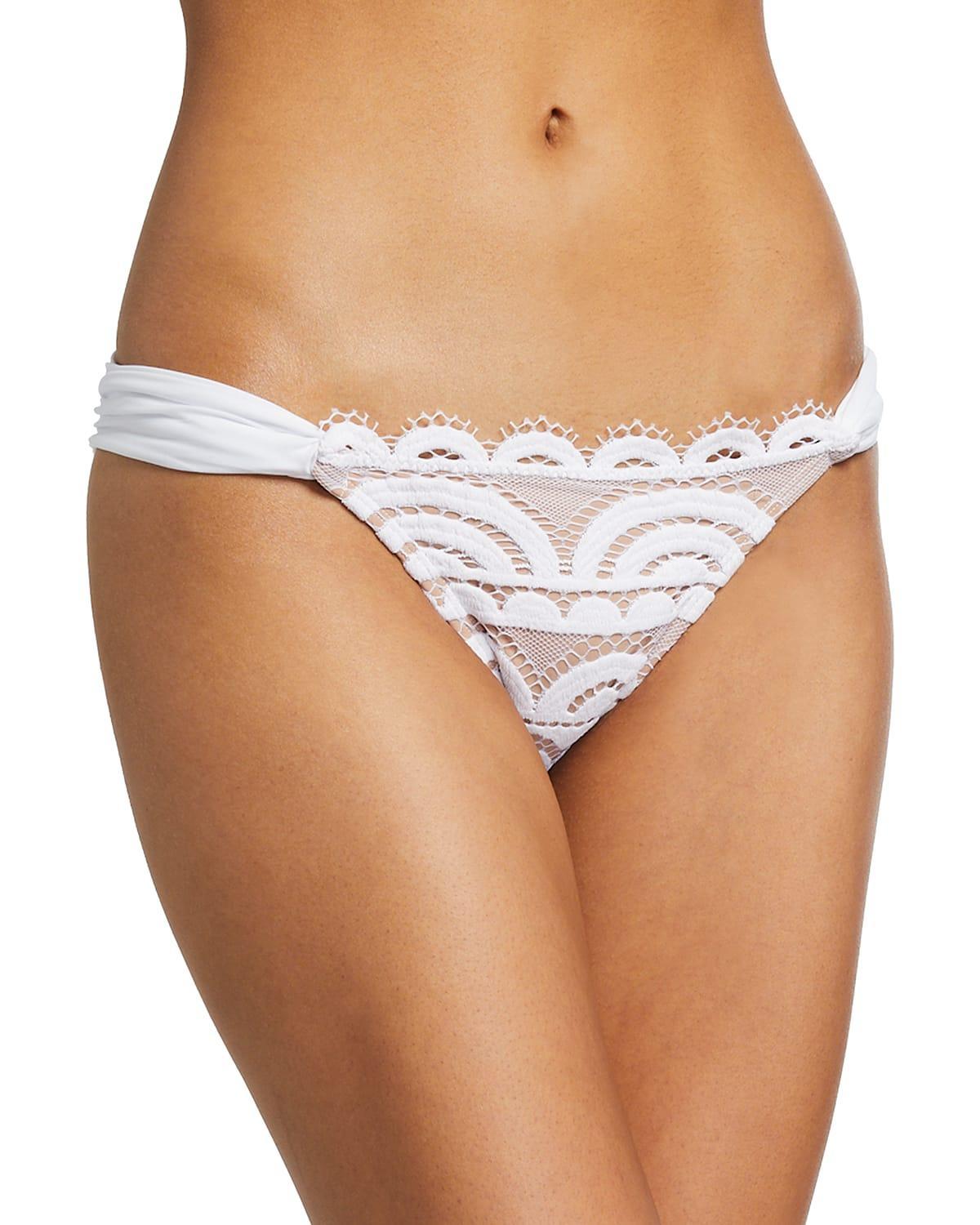 PilyQ Lace Fanned Full Bikini Bottom Product Image