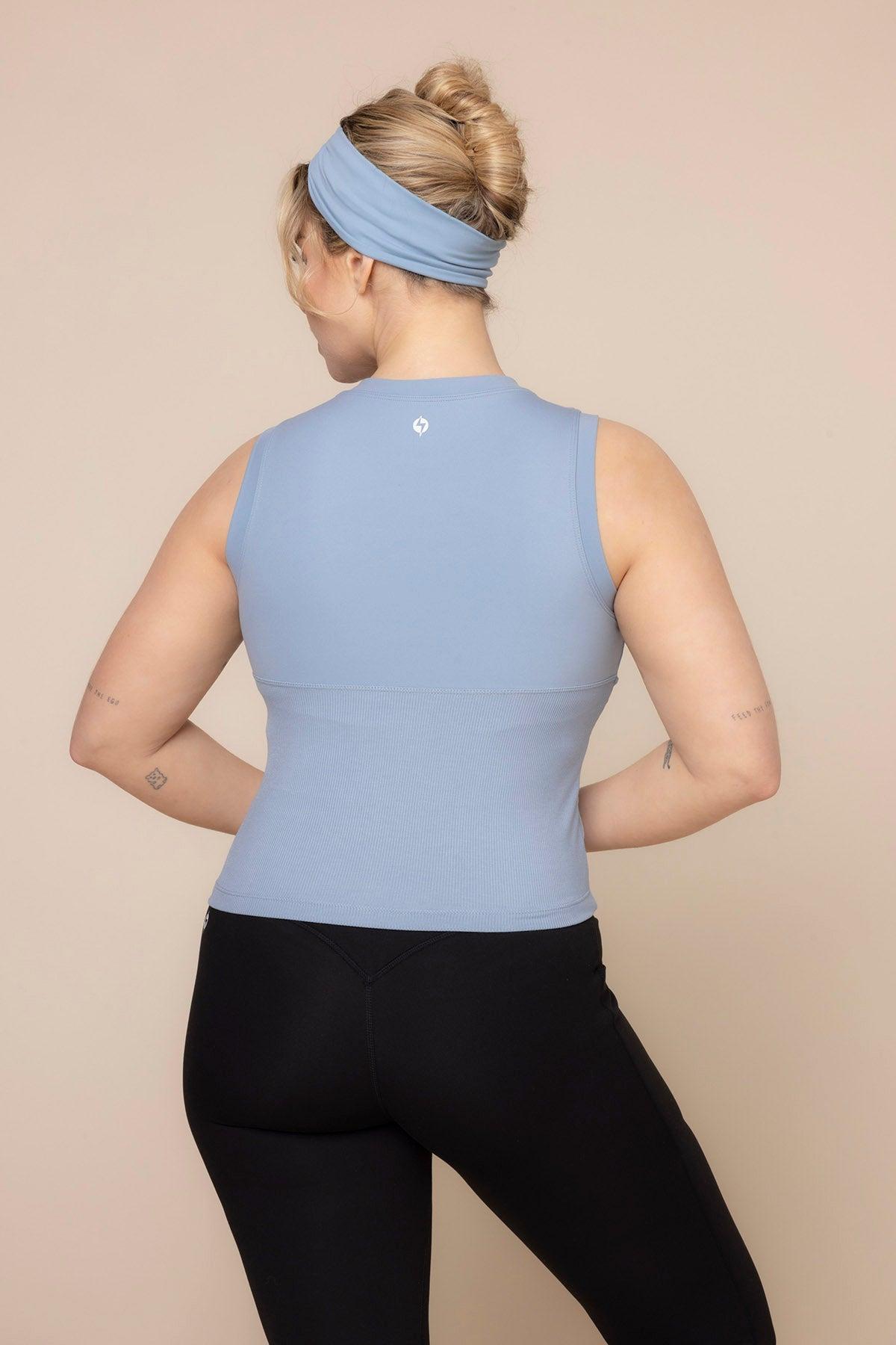 Peekaboo Crew Tank - Blue Storm Product Image