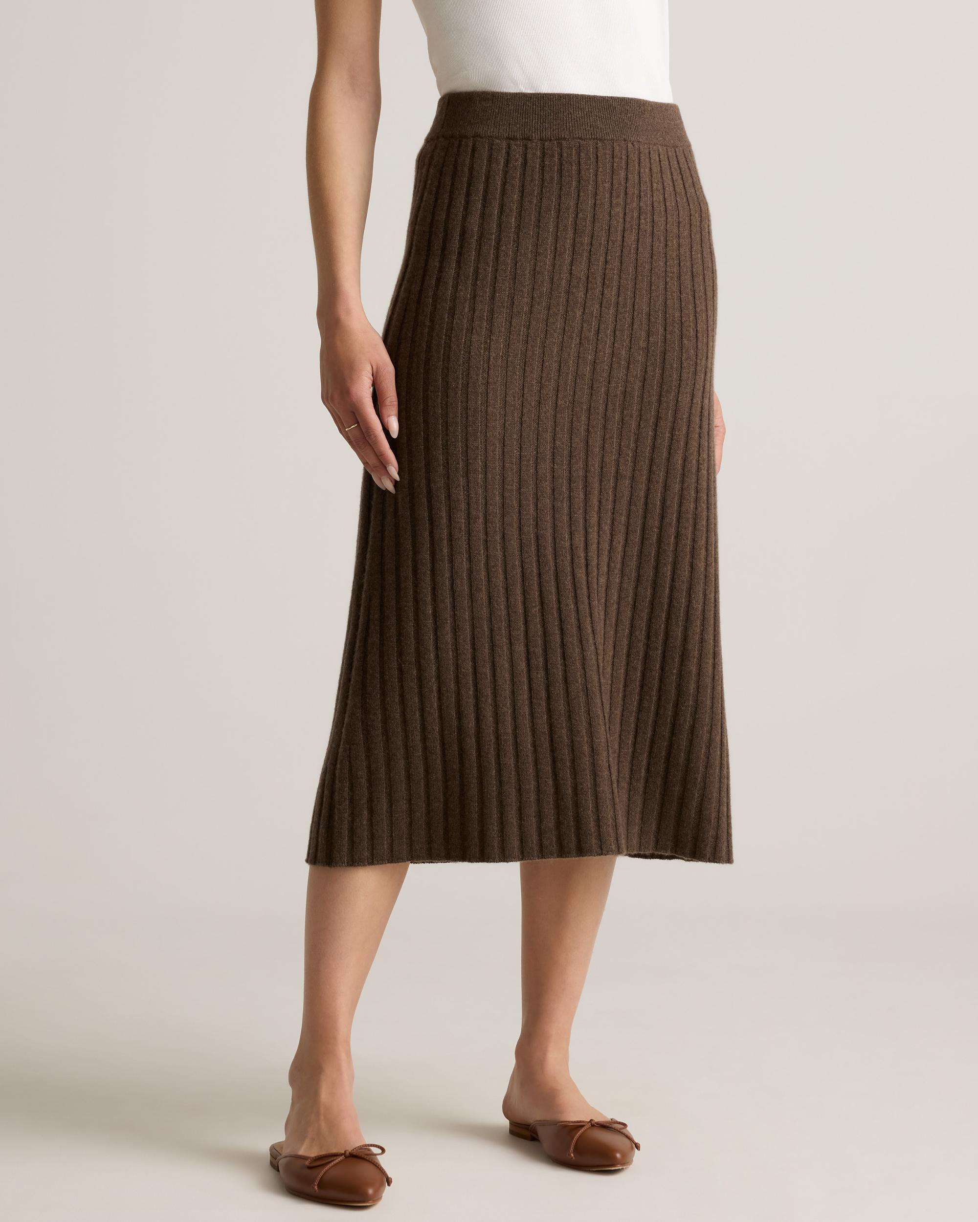 Quince | Women's Mongolian Cashmere Midi Skirt Size XL Product Image