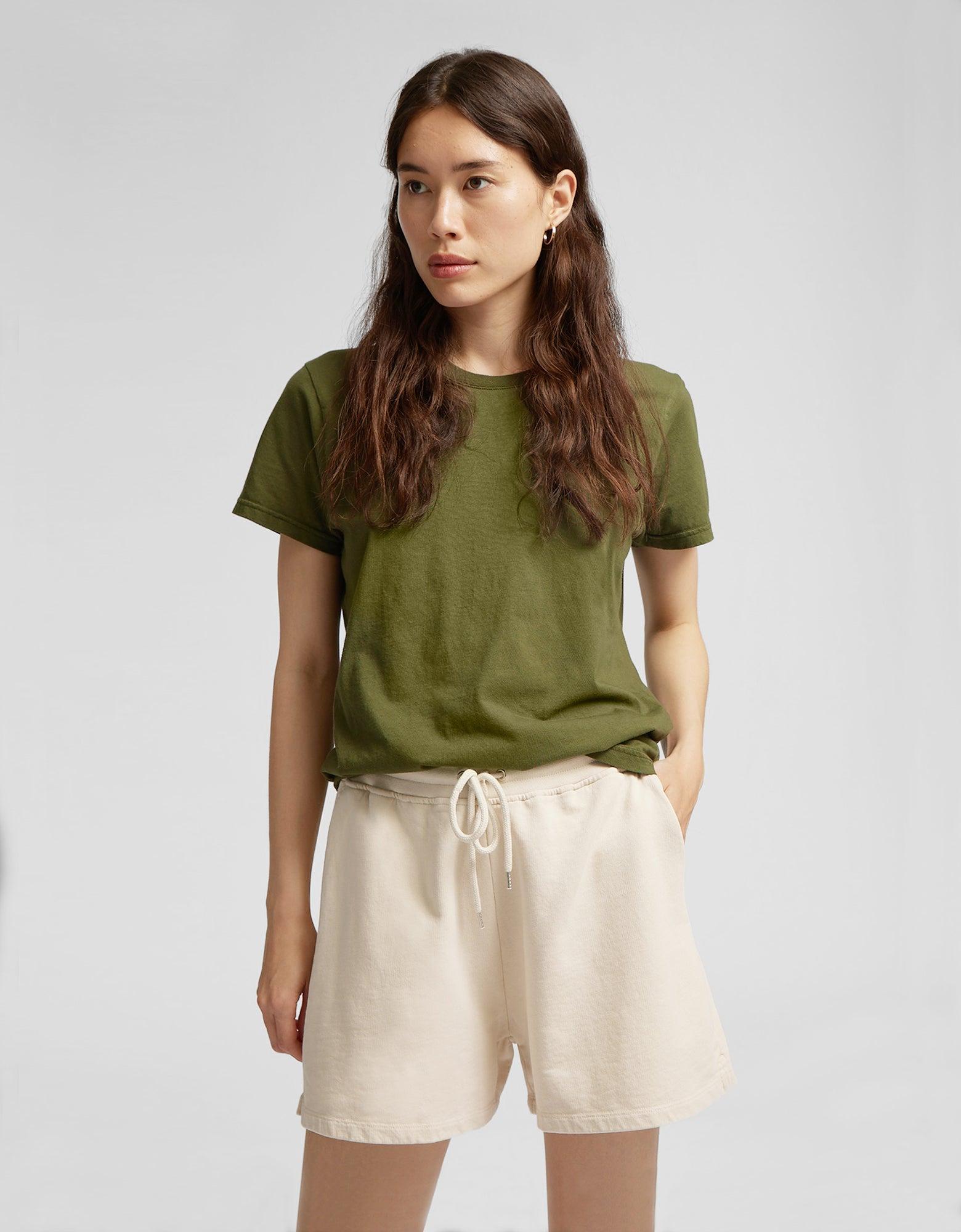 Women Organic Sweatshorts - Soft Yellow Product Image
