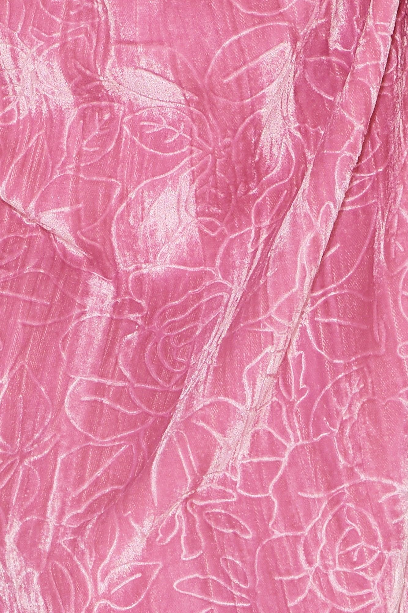 City Night Lights Velvet Mini Dress Pink Product Image