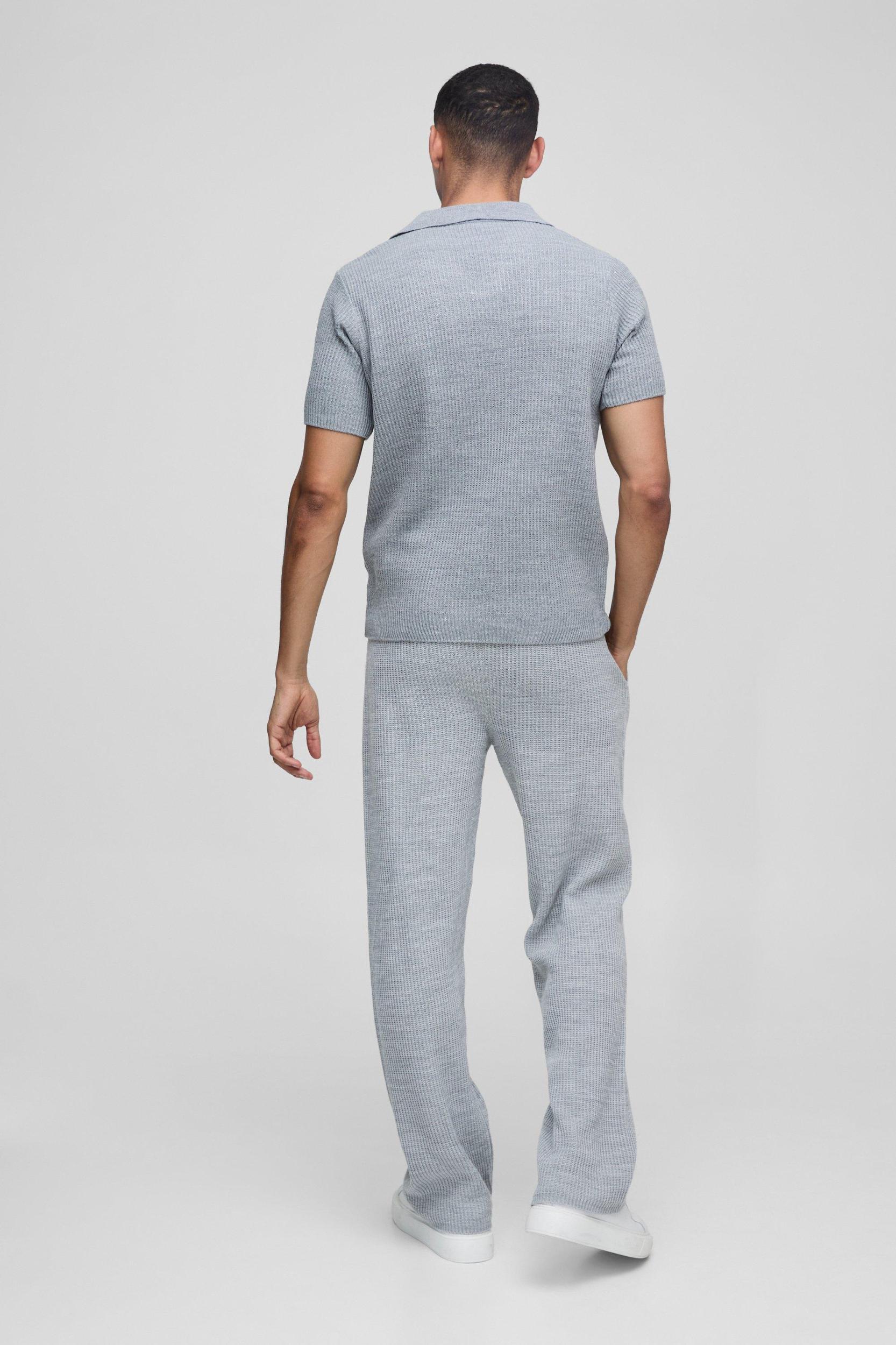 Ribbed Knitted Sweatpants | boohooMAN USA Product Image
