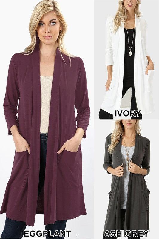 1439   Lauren Slouchy Pocket Cardigan Product Image