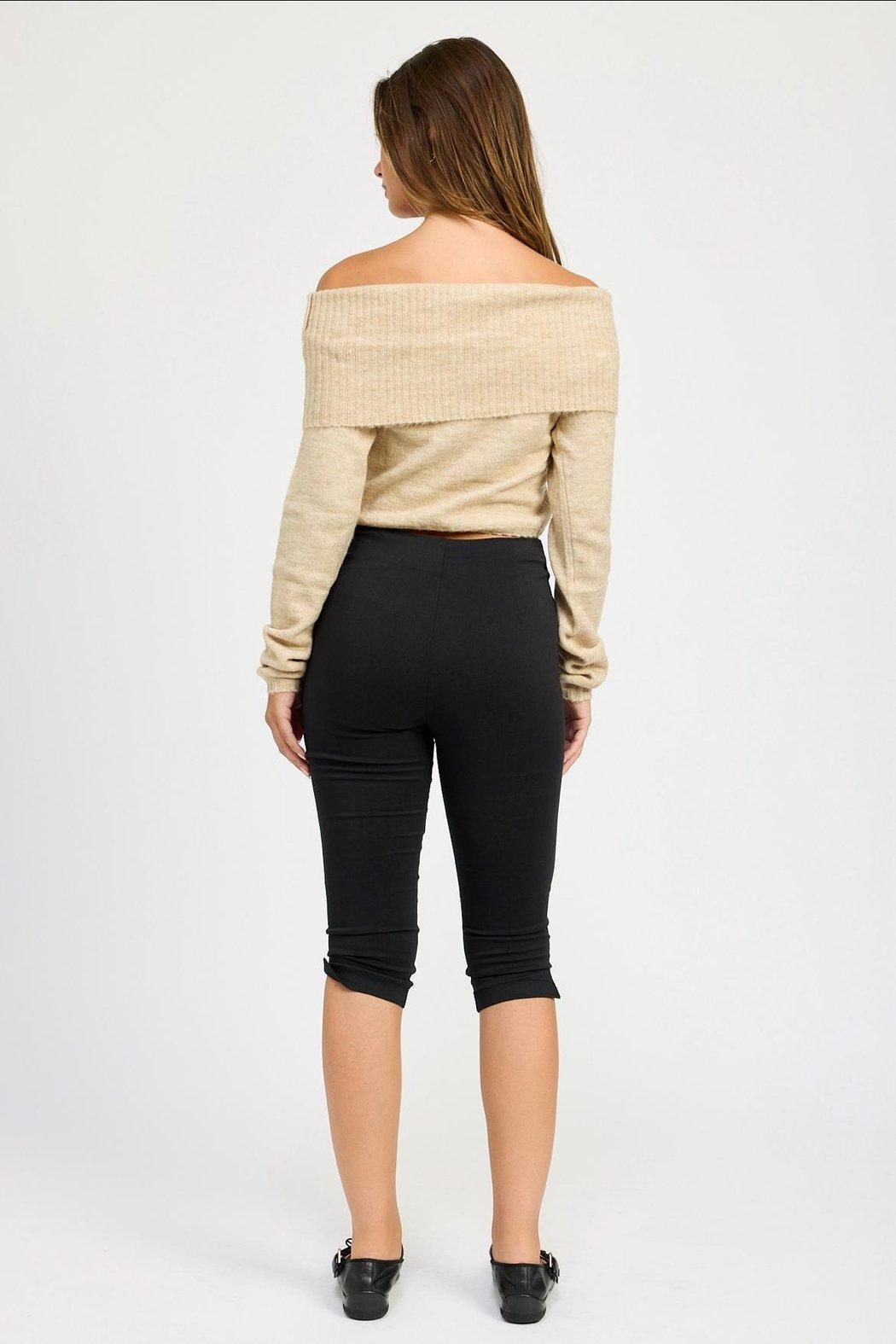 Off-Shoulder Sweater Top Product Image