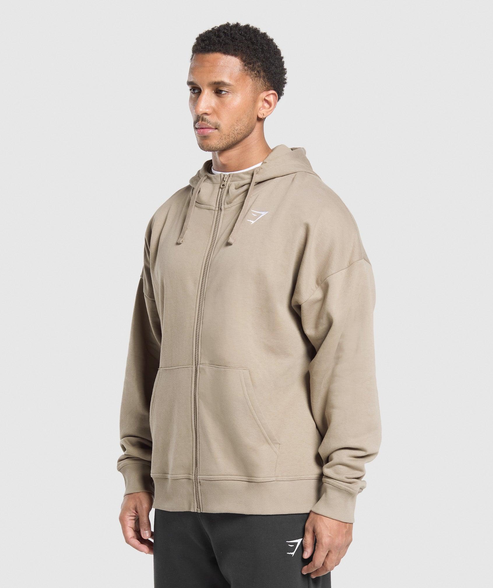 Crest Oversized Zip Up Hoodie Product Image