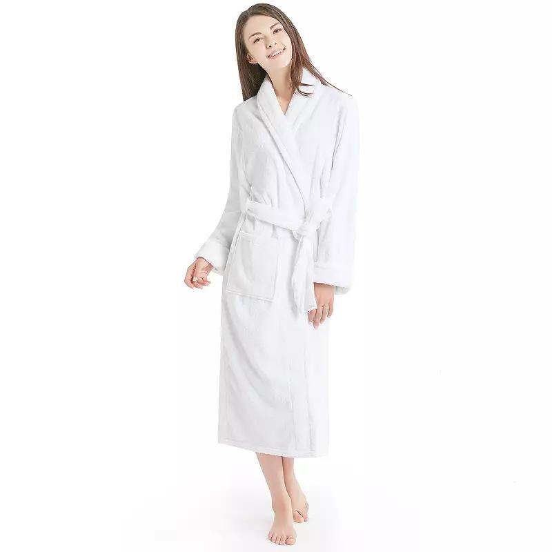 INK+IVY Women's Cotton Terry Robe, Size: Small/Medium, White Product Image