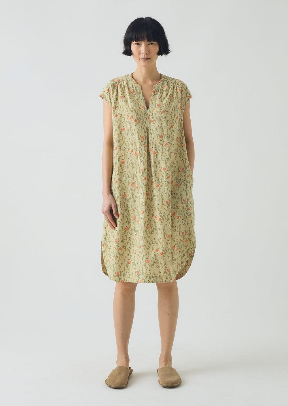 Seaweed Print Nightdress | Light Sage Product Image