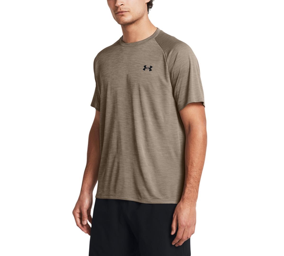 Men's Under Armour Tech Textured Short Sleeve Tee, Size: Medium, Castlerock Product Image
