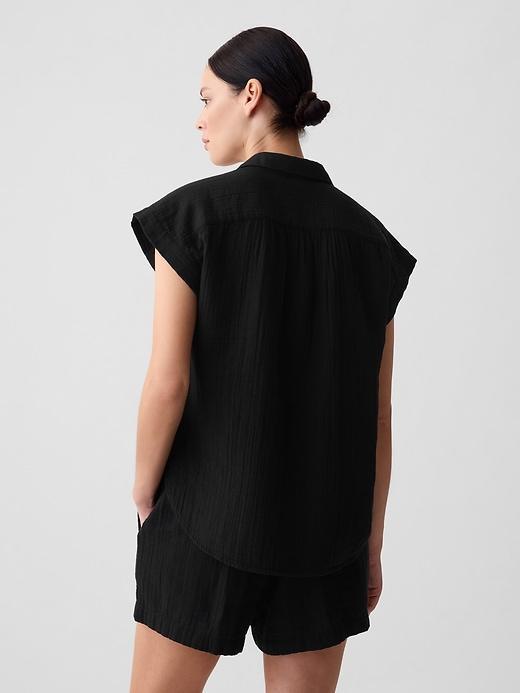 Crinkle Gauze Shirt Product Image