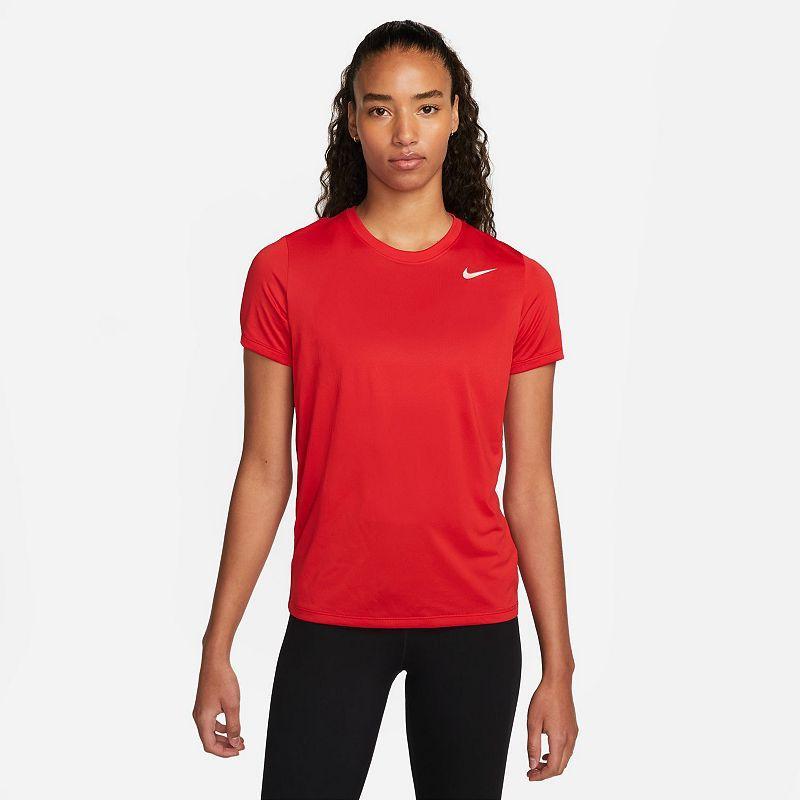 Women's Nike Dri-FIT Tee, Size: XS, University Red Product Image