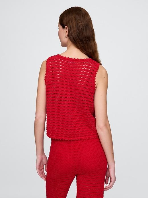 100% Cotton Crochet Tank Top Product Image