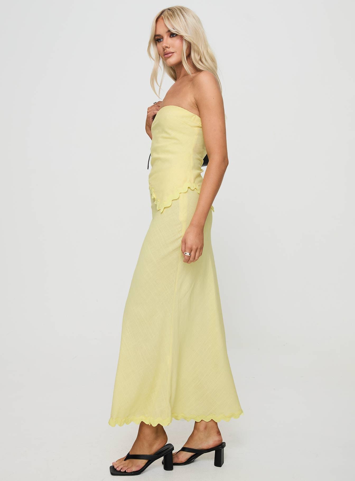 Sunburst Strapless Top Yellow Product Image