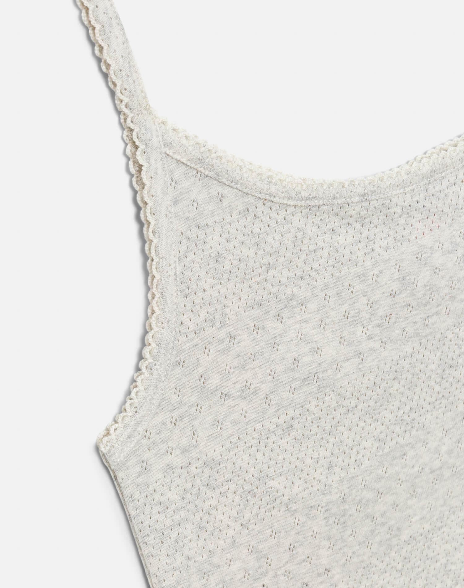 Hanes Pointelle Jolie Tank - Heather Grey Product Image